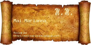 Mai Marianna névjegykártya